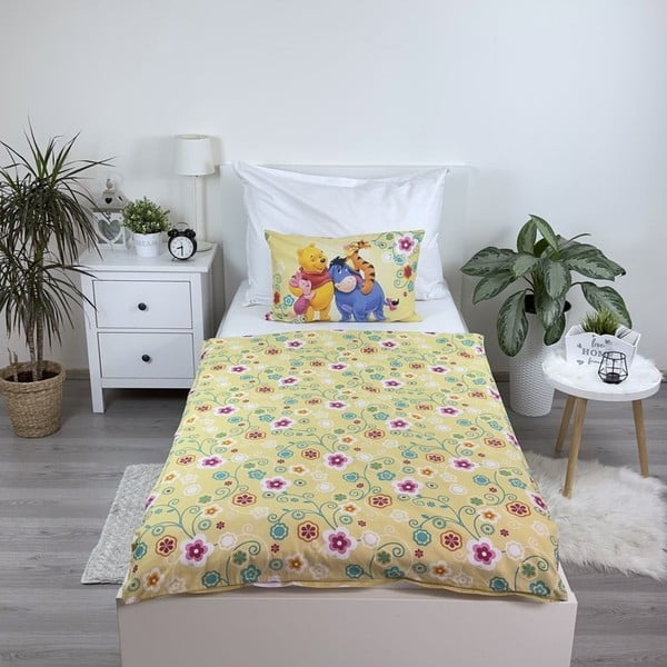 Iš medvilnės vaikiška patalynė vaikiškai lovai 100x135 cm Winnie-the-Pooh – Jerry Fabrics-image-2