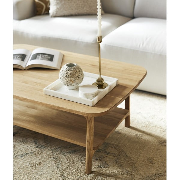 Kavos staliukas iš ąžuolo masyvo natūralios spalvos 60x100 cm Twig – The Beds-image-1