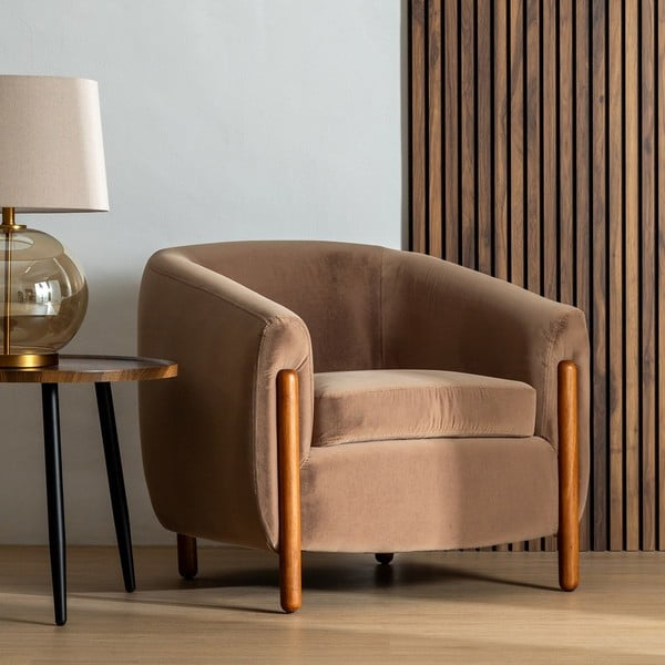 Krėslas šviesiai rudos spalvos – Ixia-image-1