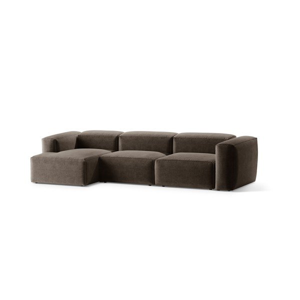 Rudos spalvos kampinė sofa (su kairiuoju kampu/su gultu) Bergamo – Cosmopolitan Design-image-2
