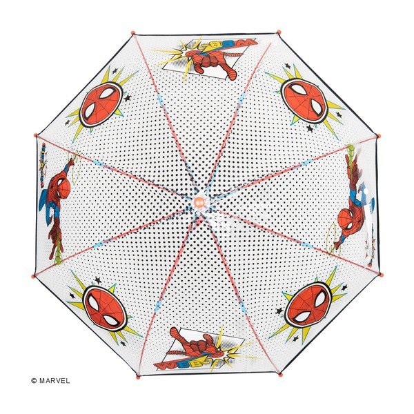 Skaidrus vėjo nepraleidžiantis vaikiškas skėtis Ambiance Spiderman Marvel, ⌀ 74 cm-image-2