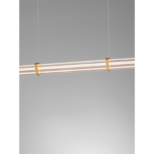 Matinės auksinės spalvos iš metalo kabantis šviestuvas LED su pritemdymo funkcija su gaubtu iš akrilo stiklo Pheme – Nova Luce-image-4