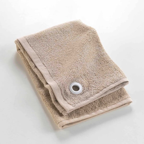 Smėlio spalvos iš frote audinio iš medvilnės rankšluostis 50x50 cm Cuistot – douceur d'intérieur
