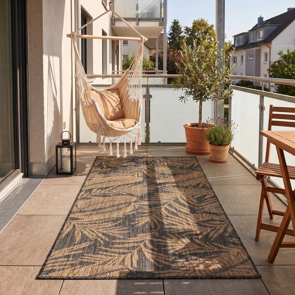 Juodos spalvos/rudos spalvos lauko ir vidaus kilimas 80x150 cm Mira 1451 – Ayyildiz Carpets-image-1