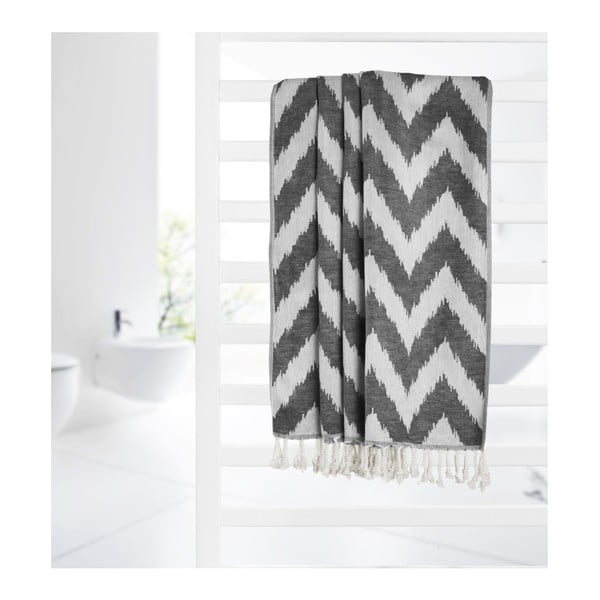 Juodas hamamo rankšluostis Kate Louise Laila, 165 x 100 cm-image-3