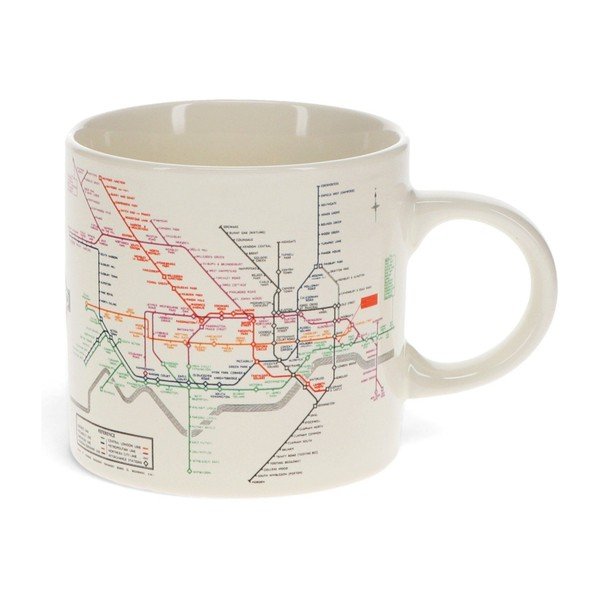 Iš keramikos puodelis smėlio spalvos 350 ml Heritage Tube Map – Rex London