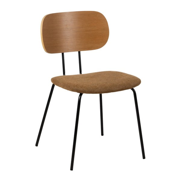 Valgomojo kėdės rudos spalvos/natūralios spalvos 4 vnt. Cleo – Ixia