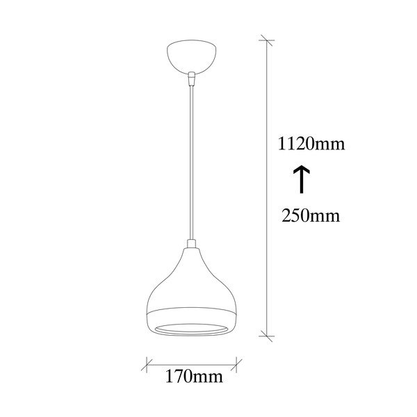 Juodos ir vario spalvos pakabinamas šviestuvas Opviq lights Yildo, ø 17 cm-image-3