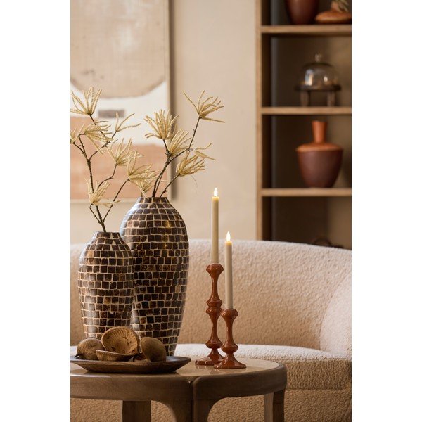 Rudos spalvos iš bambuko  vaza (aukštis 40 cm) Tudela – Light & Living-image-1