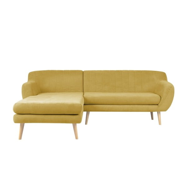 Geltonos spalvos sofa Mazzini Sofas Sardaigne, kampas kairėje