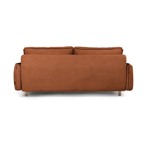 Sulankstoma sofa oranžinės spalvos iš kordinio velveto 218 cm Tori – Bonami Selection-image-3