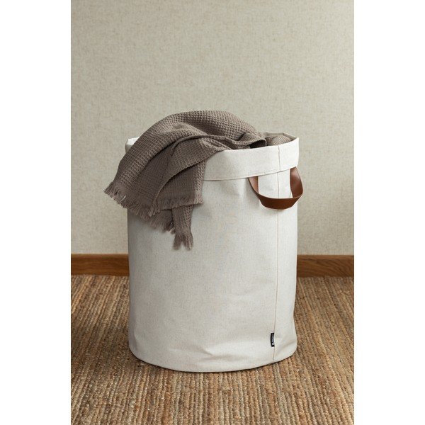 Smėlio spalvos iš tekstilės skalbinių krepšys 69 l Soft Storage – Bigso-image-1