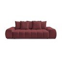 Bordo spalvos iš šenilinio audinio sofa 278 cm Everest – Bobochic Paris