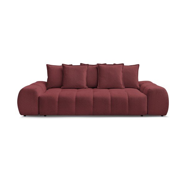 Bordo spalvos iš šenilinio audinio sofa 278 cm Everest – Bobochic Paris