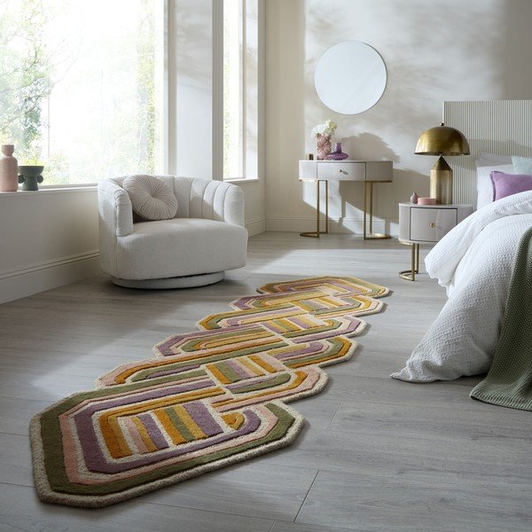 Rankų darbo iš vilnos kilimas 80x300 cm Lattice Shaped  – Flair Rugs-image-1