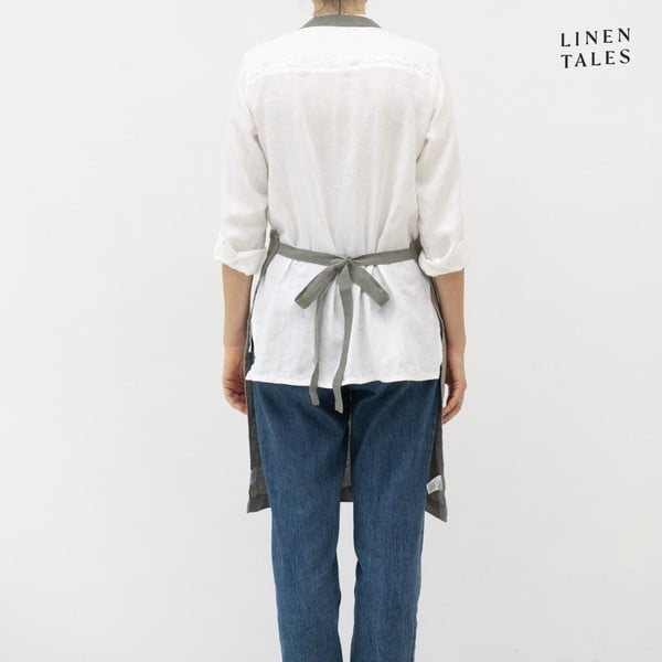 Prijuostė iš lino Khaki – Linen Tales-image-1