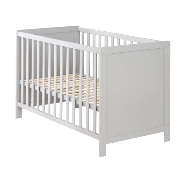 Vaikiška lovelė šviesiai pilkos spalvos 60x120 cm – Roba-image-2