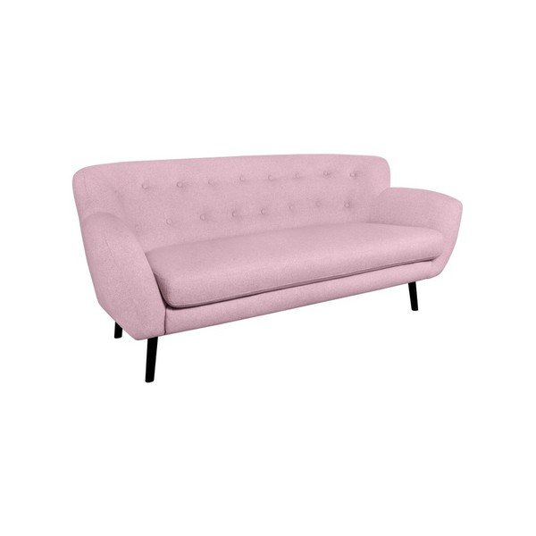 Rožinė trijų vietų sofa "Kooko Home Rock-image-2