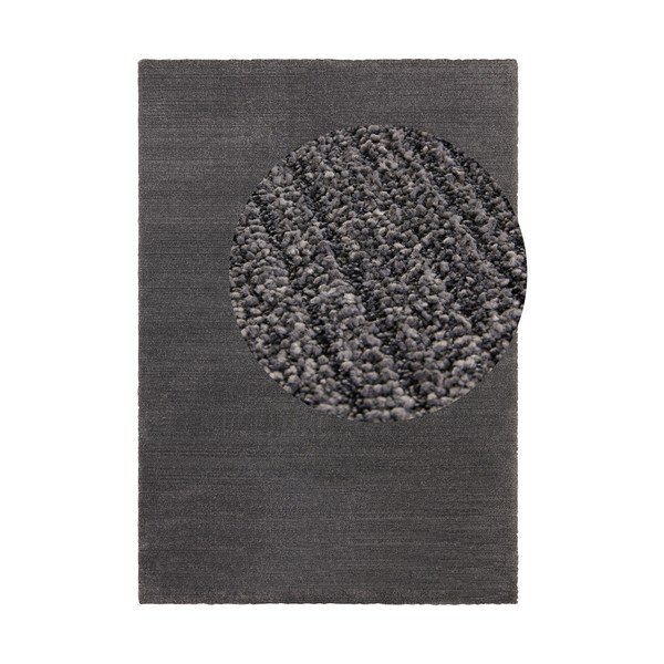 Antracito spalvos kilimas "Elle Decoration Glow Loos", 200 x 290 cm