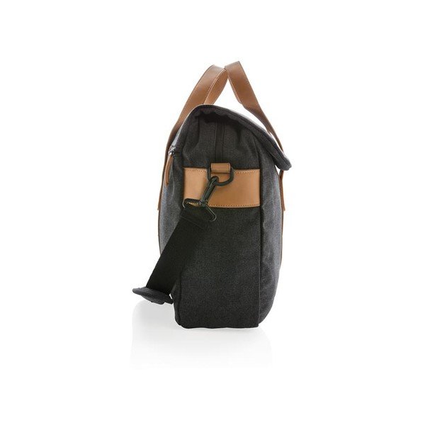 Juodas drobės krepšys nešiojamajam kompiuteriui 15,6'' XD Design Collection, 16 l-image-2