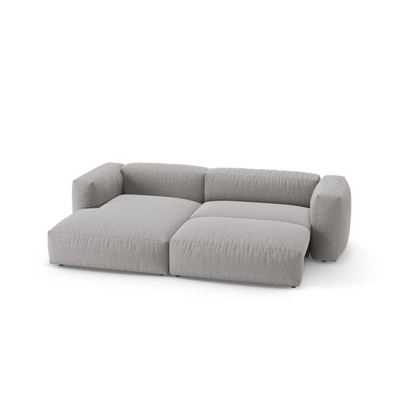 Pilkos spalvos sulankstoma modulinė kampinė sofa (su kairiuoju kampu/su gultu) – Micadoni -image-3
