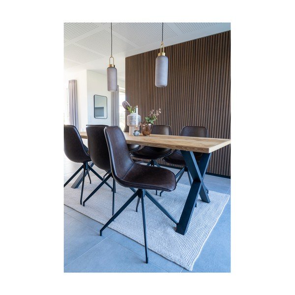 Valgomojo kėdės rudos spalvos 2 vnt. Monaco – House Nordic-image-4