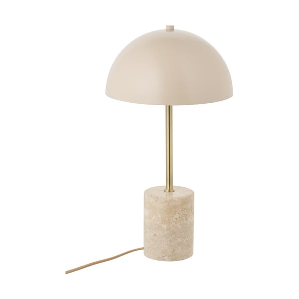Smėlio spalvos stalinis šviestuvas (aukštis 45 cm) su metaliniu gaubtu Sheffield – House Nordic