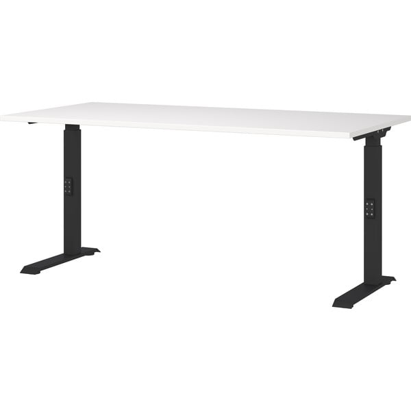Reguliuojamas aukštis rašomasis stalas su baltu stalviršiu 80x160 cm Downey – Germania