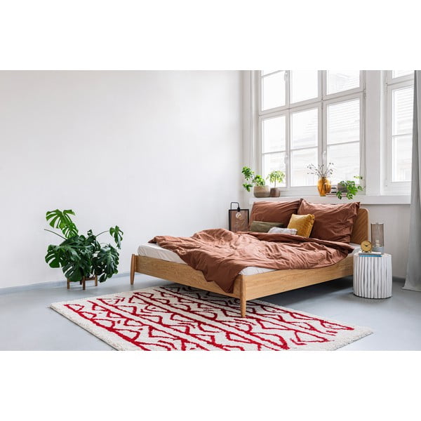 Kaštoninės spalvos medvilninė dvivietė patalynė Bonami Selection, 200 x 200 cm-image-3