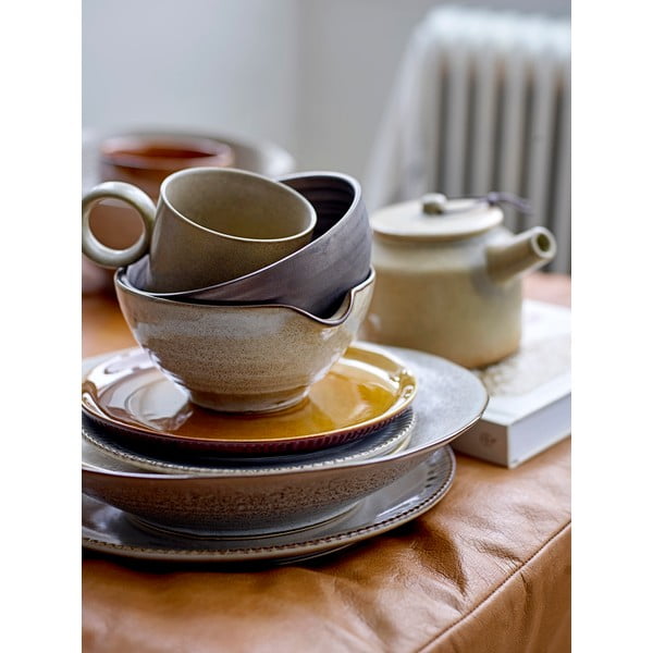 Pilkai baltas keraminis dubuo Bloomingville Thea, ø 16,5 cm-image-1