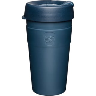 Tamsiai mėlynas kelioninis puodelis su dangteliu KeepCup Spruce Thermal, 454 ml