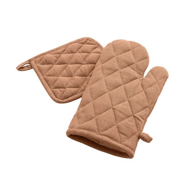 Puodų laikiklio ir virtuvinių pirštinių rinkinys 2 vnt. Gourmet – douceur d'intérieur