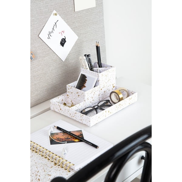 Aukso baltos spalvos 4 dalių pieštukinė su daiktadėže Bigso Box Of Sweden Lena-image-1