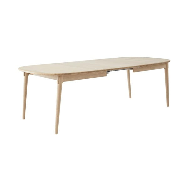 Iš ąžuolo masyvo prailginamas valgomojo stalas su papildomu stalviršiu 106x184 cm Miro – Hammel Furniture-image-3