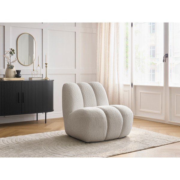 Smėlio spalvos iš boucle krėslas Janissaire – Bobochic Paris-image-1