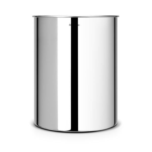 Iš plieno šiukšliadėžė blizgios sidabrinės spalvos 15 l – Brabantia