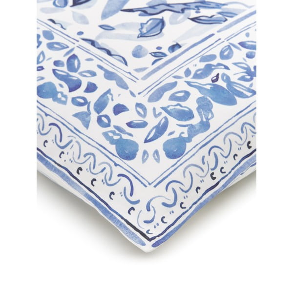 Mėlynai balta viengulė patalynė iš medvilnės Westwing Collection Ryle, 155 x 220 cm-image-3