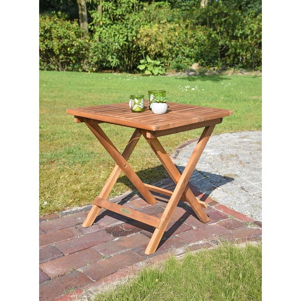 Iš akacijos masyvo sodo šoninis staliukas 50x50 cm Cleveland – Garden Pleasure-image-1