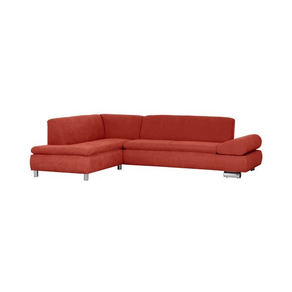 Oranžinė kampinė sofa su reguliuojamu porankiu "Max Winzer Palm Bay", kairysis kampas