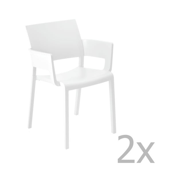 2 baltų sodo kėdžių rinkinys "Resol Fiona