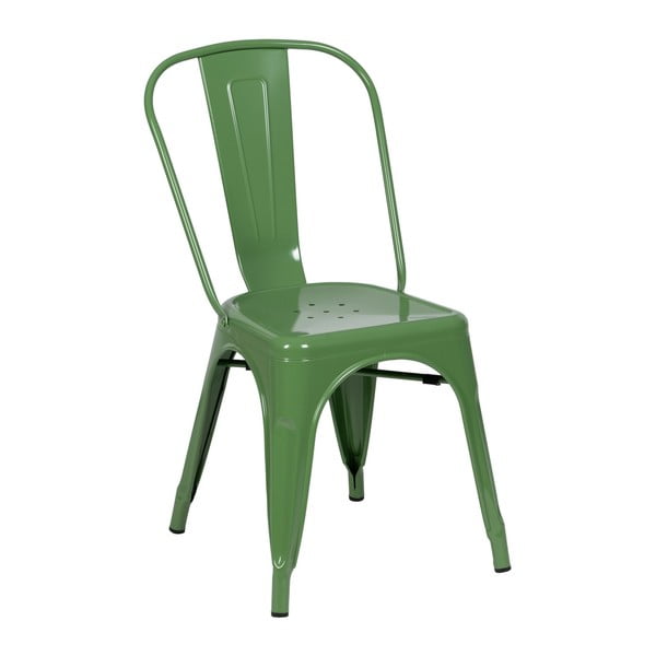 Iš metalo valgomojo kėdės žalios spalvos 2 vnt. – Ixia