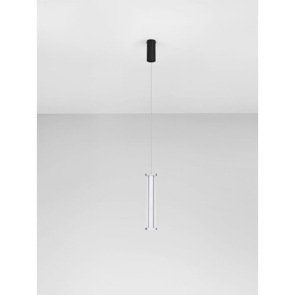 Matinės juodos spalvos/matinės sidabrinės spalvos iš metalo kabantis šviestuvas LED su pritemdymo funkcija ø 6 cm su gaubtu iš akrilo stiklo Pheme – Nova Luce-image-3
