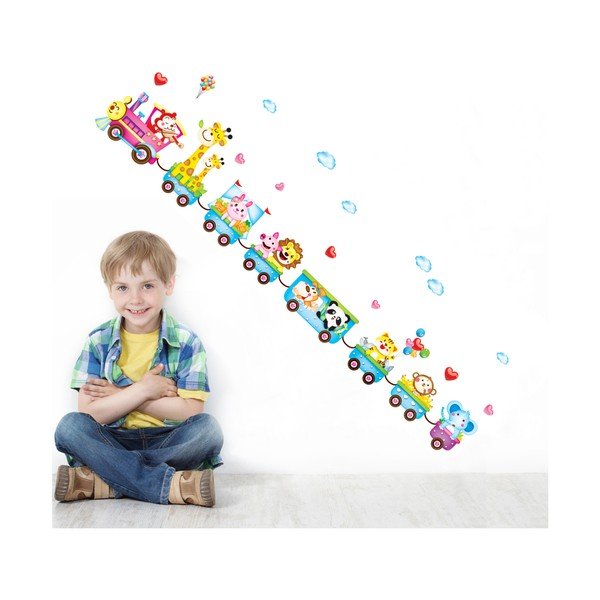 Sienų lipdukas Ambiance Traukinys su gyvūnais-image-2