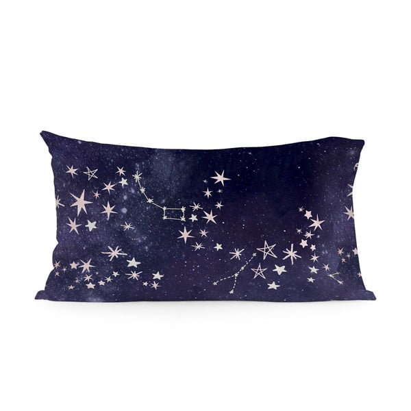 2 medvilninių dekoratyvinių pagalvės užvalkalų rinkinys Happy Friday Basic Ultraviolet, 50 x 75 cm