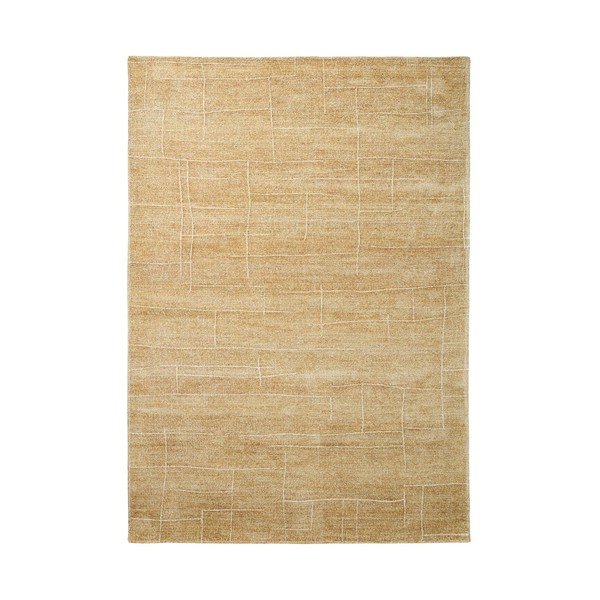 Rankų darbo garstyčių spalvos kilimas 160x230 cm Eloda – Kave Home