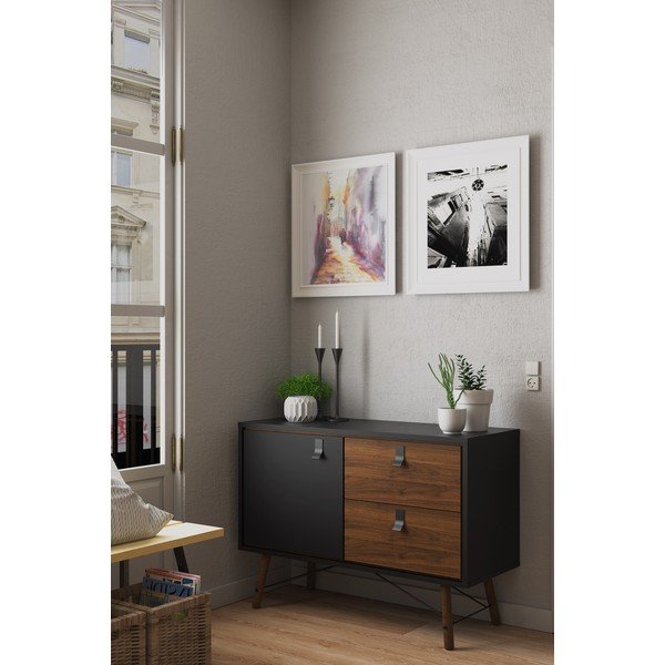 Juoda komoda Tvilum Ry, 102 x 72 cm-image-1