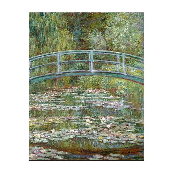 Claude Monet paveikslas Bridge Over a Pond of Water Lilies, 50x40 cm