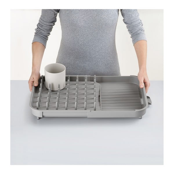 Reguliuojamas iš plastiko kiaurasamtis pilkos spalvos 34x37 cm Duo – Joseph Joseph-image-3