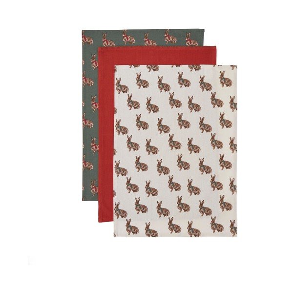 Virtuvės rankšluosčiai 3 vnt. 45x65 cm Heritage Hare – Cooksmart ®-image-1