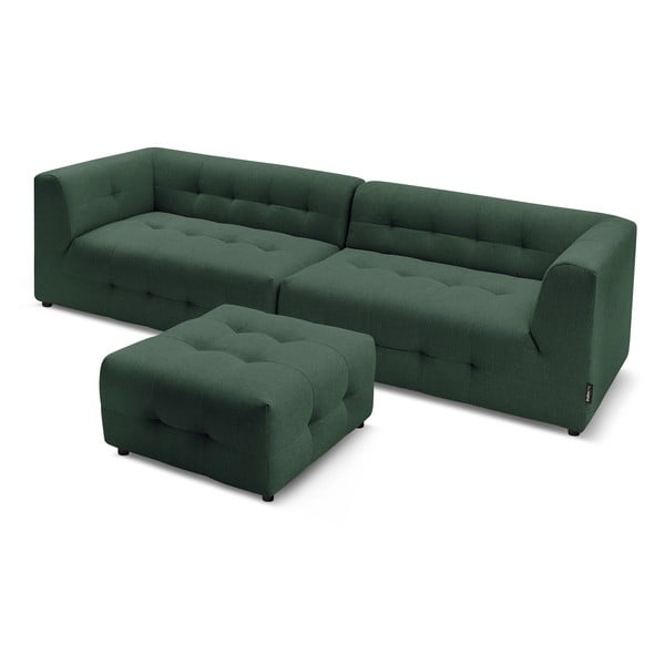 Tamsiai žalia sofa 324 cm Kleber - Bobochic Paris-image-4